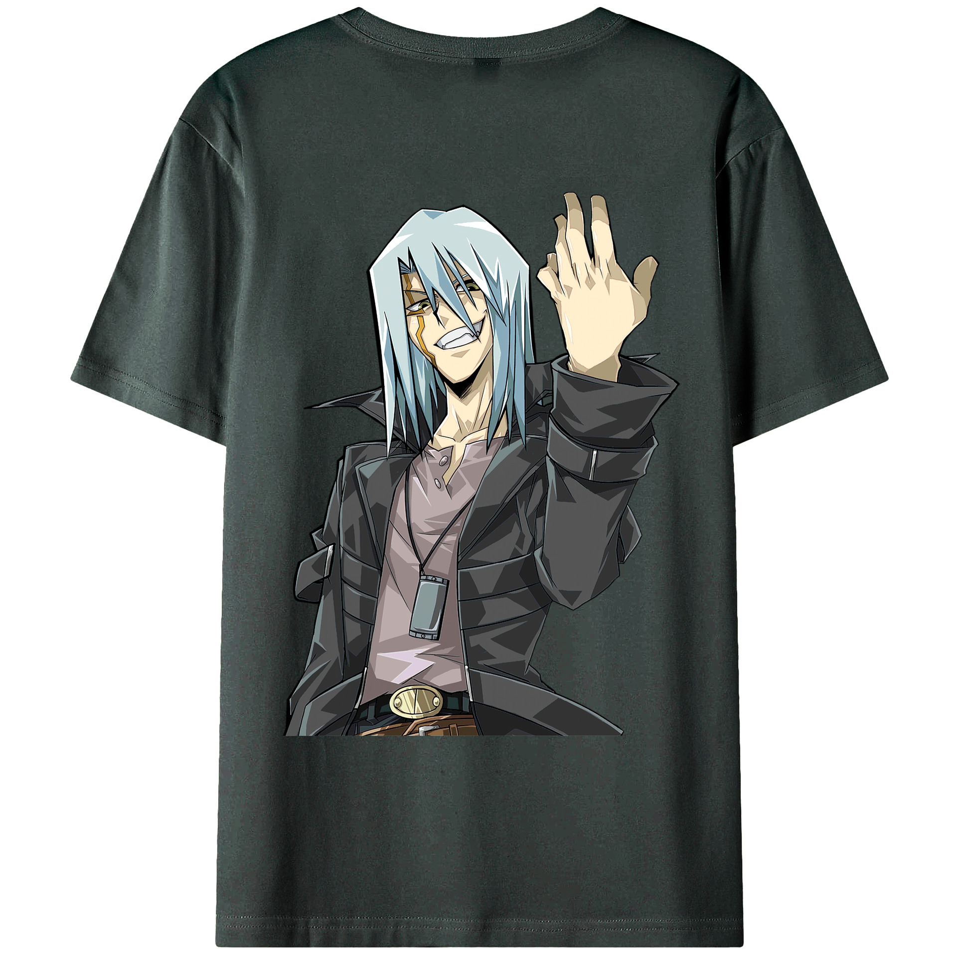 （画像用） 遊☆戯☆王 Yu-Gi-Oh! 綿100％ メンズ半袖Tシャツ（バックプリント） 通気性